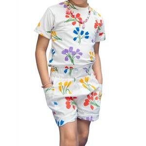 NEW ABRIL FLORES MIL girls side pocket shorts in tulips